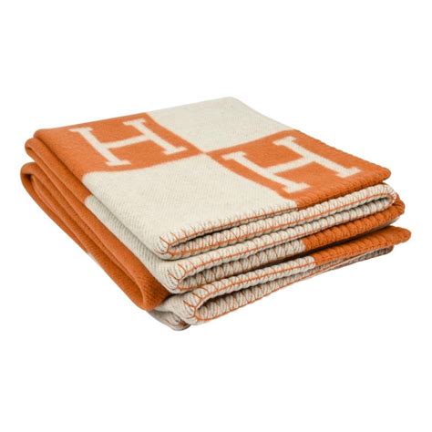 hermes orange h blanket